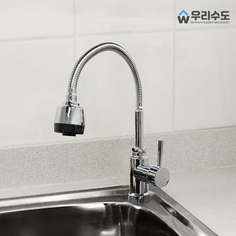 우리수도 싱크대 측면 원홀 코브라 주방수전, 1개 35,000원