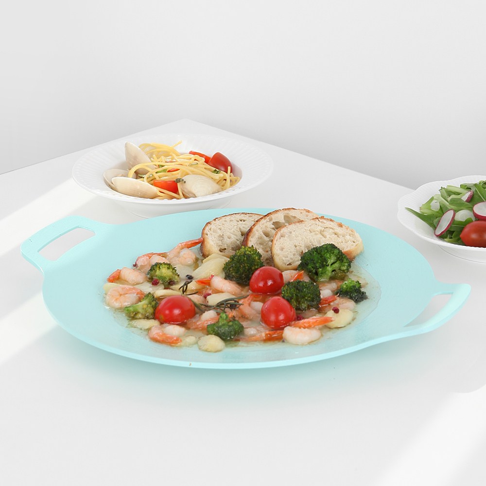 국산 초경량 인덕션 원형 마카롱 그리들 세라믹코팅 IH 팬 캠핑 바베큐그릴 구이 전골 쿡웨어, 30cm (스카이블루), 1개 26,900원