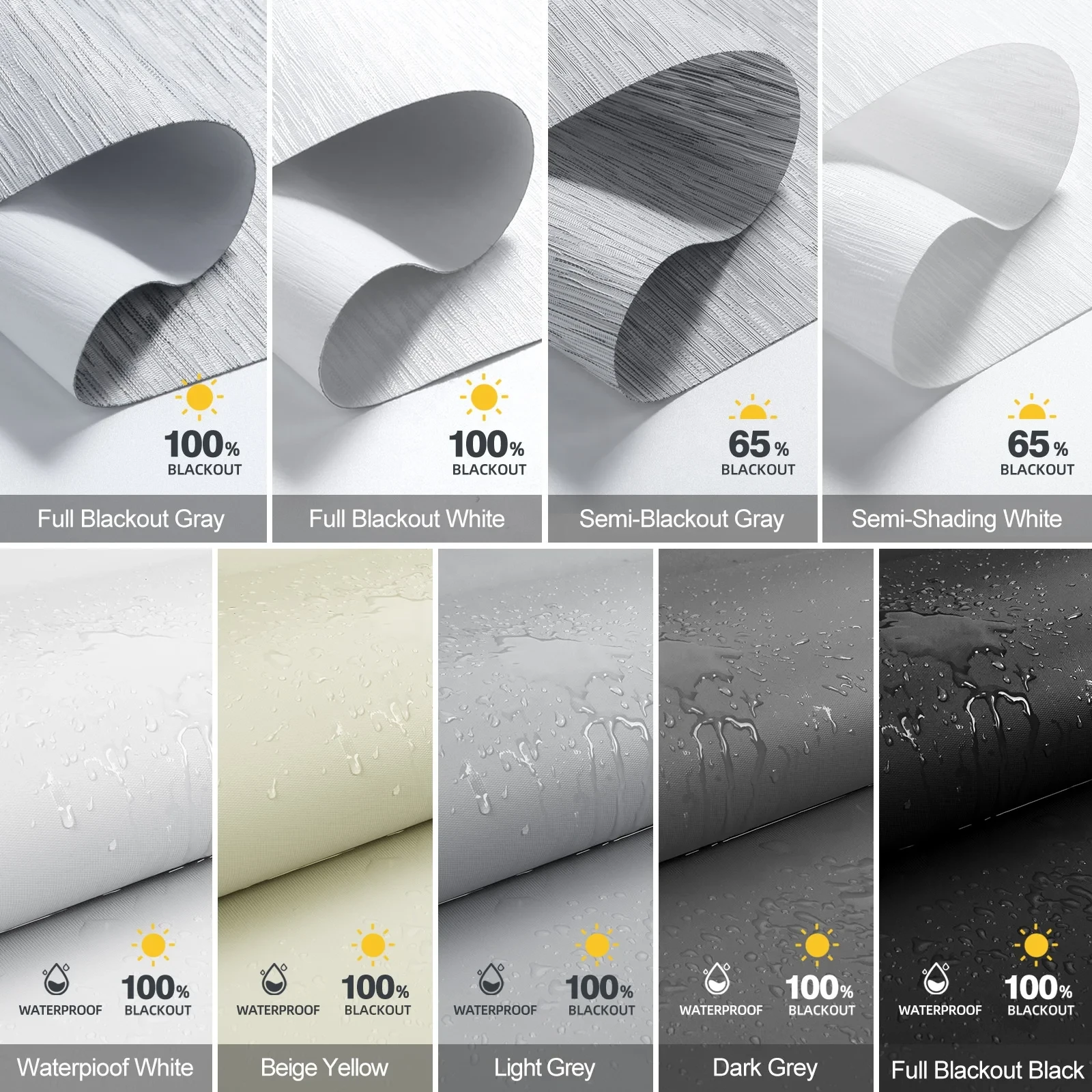 완벽방수 기능 내장 스마트 알렉사 블루투스 와이파이 투야 지그비 모터식 암막 롤러 셰이드 블라인드 제조 1,018,500원
