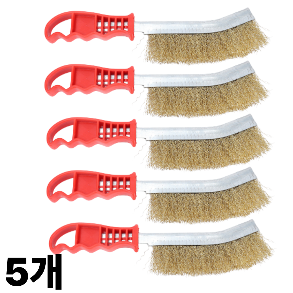 고밀도 쇠솔 철브러쉬 녹제거 다용도, 단일색상, 5개 9,900원