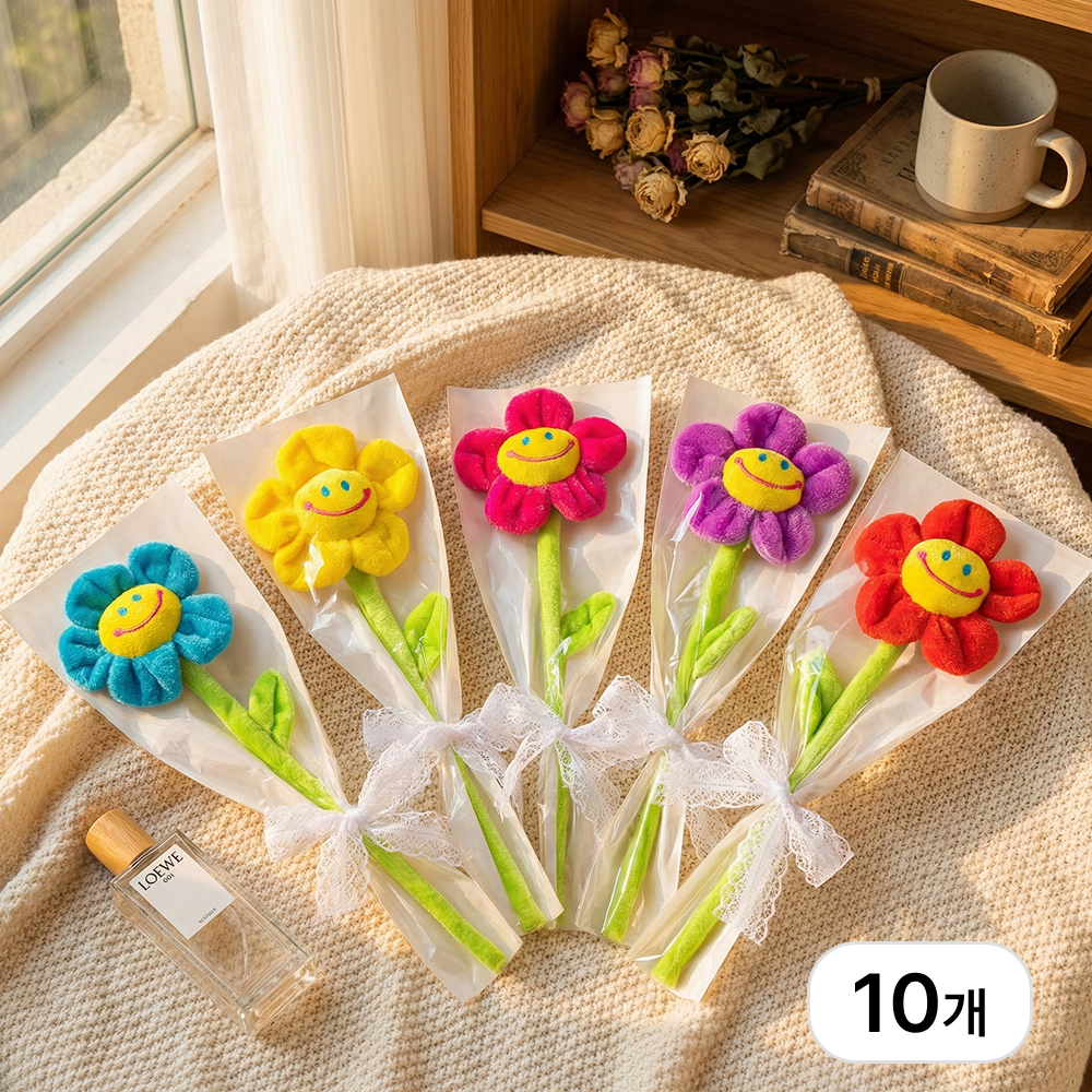 로렌드 해피 스마일 인형 꽃 5종 세트, 10개, 혼합색상 24,100원