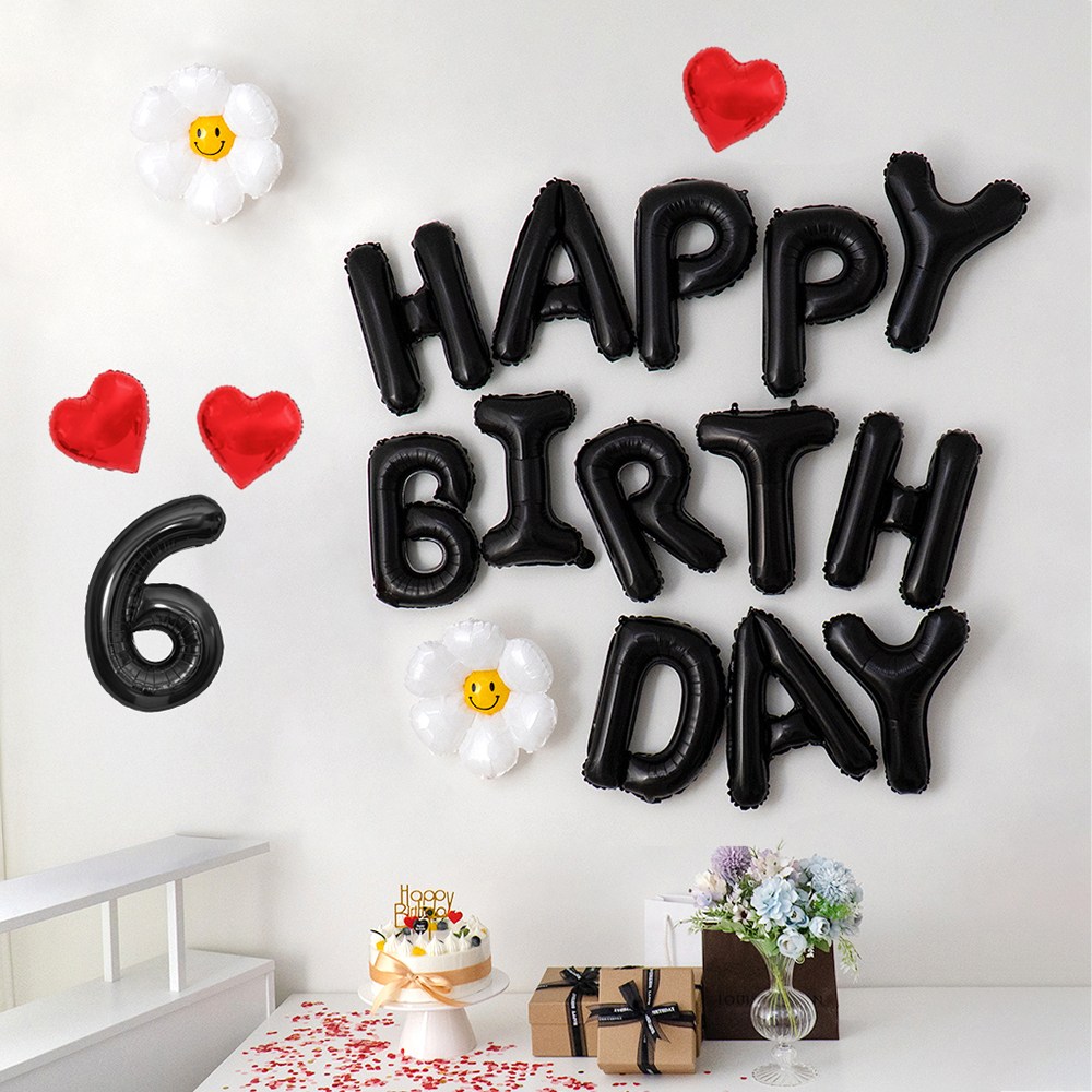 해피제이니 생일 레터링 호일풍선 숫자 하트풍선 데이지풍선 생일파티세트 11,900원