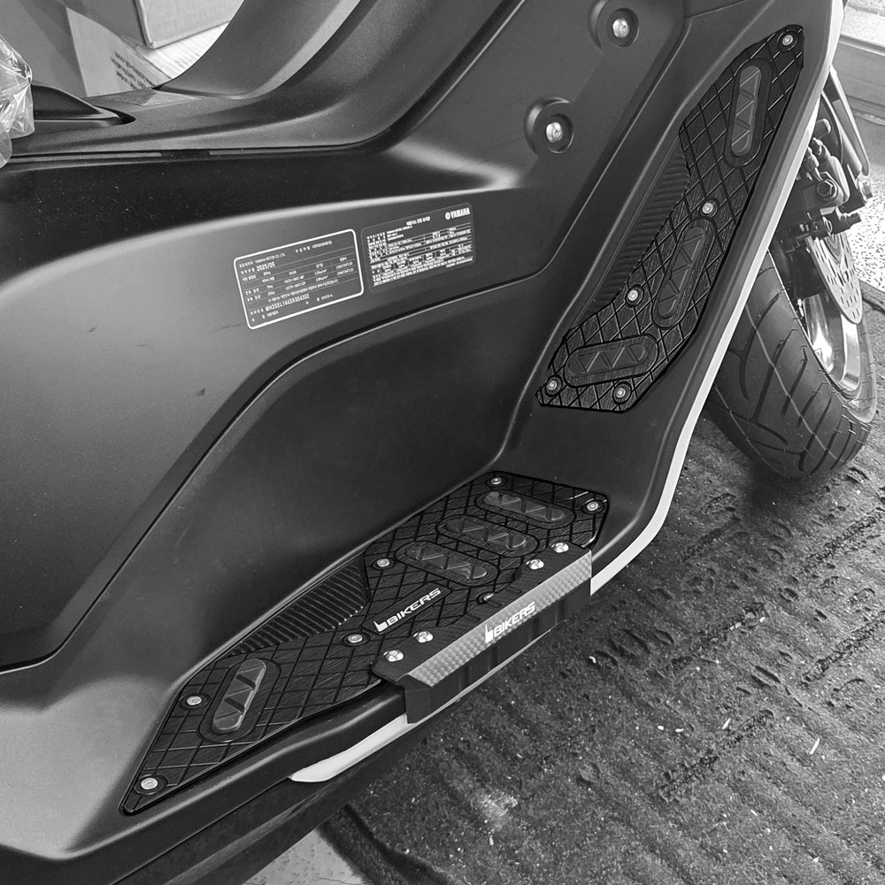 25년-26년 야마하 엔맥스125 155 튜닝 바이커스 스텝플레이트 발판 가드형, BLACK, 1세트 88,000원