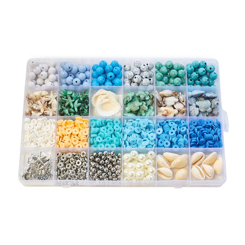 24칸 여름비즈세트 조개비즈 불가사리 비즈 공예재료, 1개, #24 여름비즈세트 17,800원