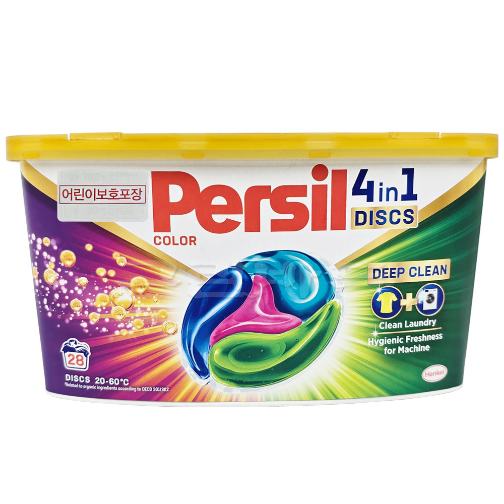 퍼실 듀오캡스 4in1 캡슐 세탁 세제 디스크 칼라젤 28개 16,990원