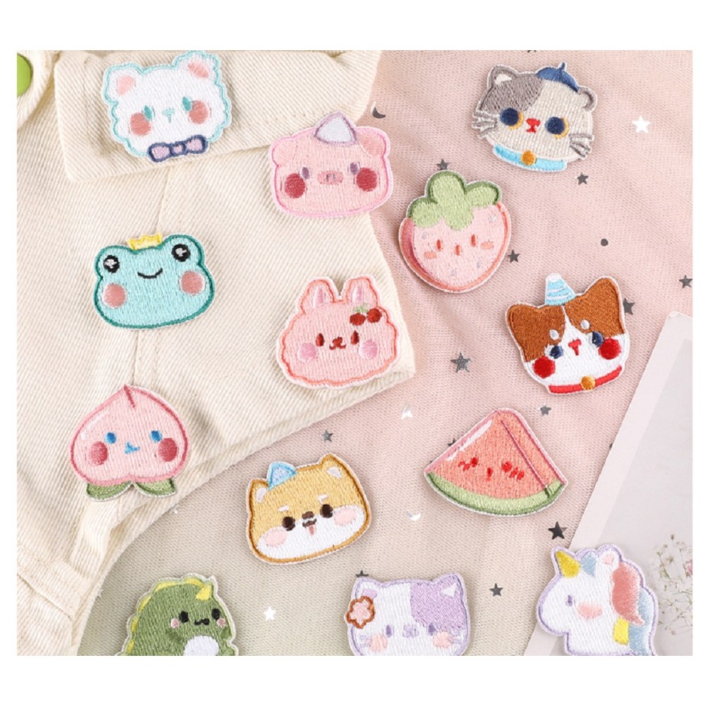 동물얼굴 와펜 13종 세트 패치 꾸미기 옷스티커 열접착 10,900원