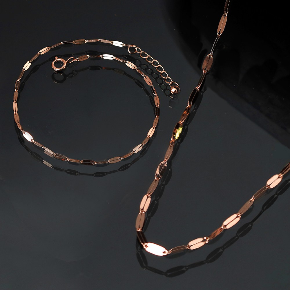 주리에떼 14K 18K 목걸이 팔찌 1+1 세트 로즈골드 데일리 심플 글램 금 목걸이 줄 체인 팔찌 여자친구 선물 339,000원
