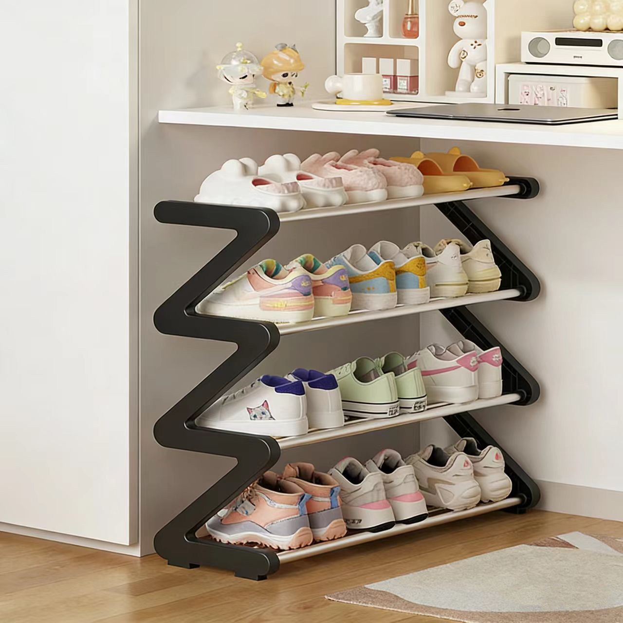 신발장 다용도 신발장 정리대 4단 9,800원
