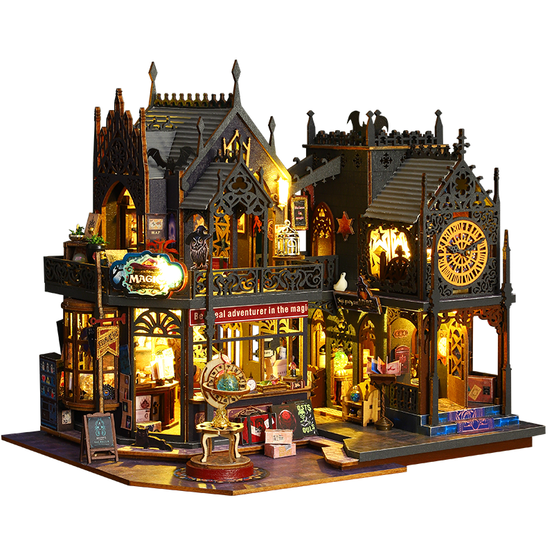 옥탑방어른이 중형 DIY 미니어처 하우스 만들기 마법사 도시 매직city 한글판, 1개 49,800원