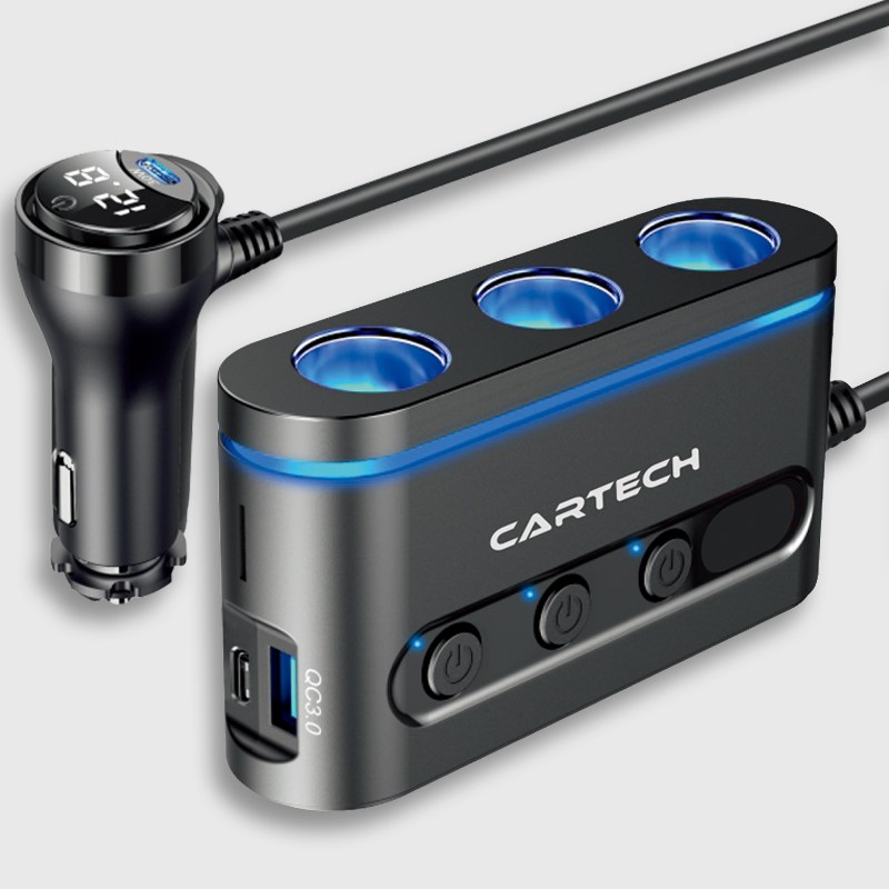 카테크 차량용 시거잭 C타입 듀얼 PD충전 고속충전 멀티소켓 CT- 424, 1개, 3구 27,700원