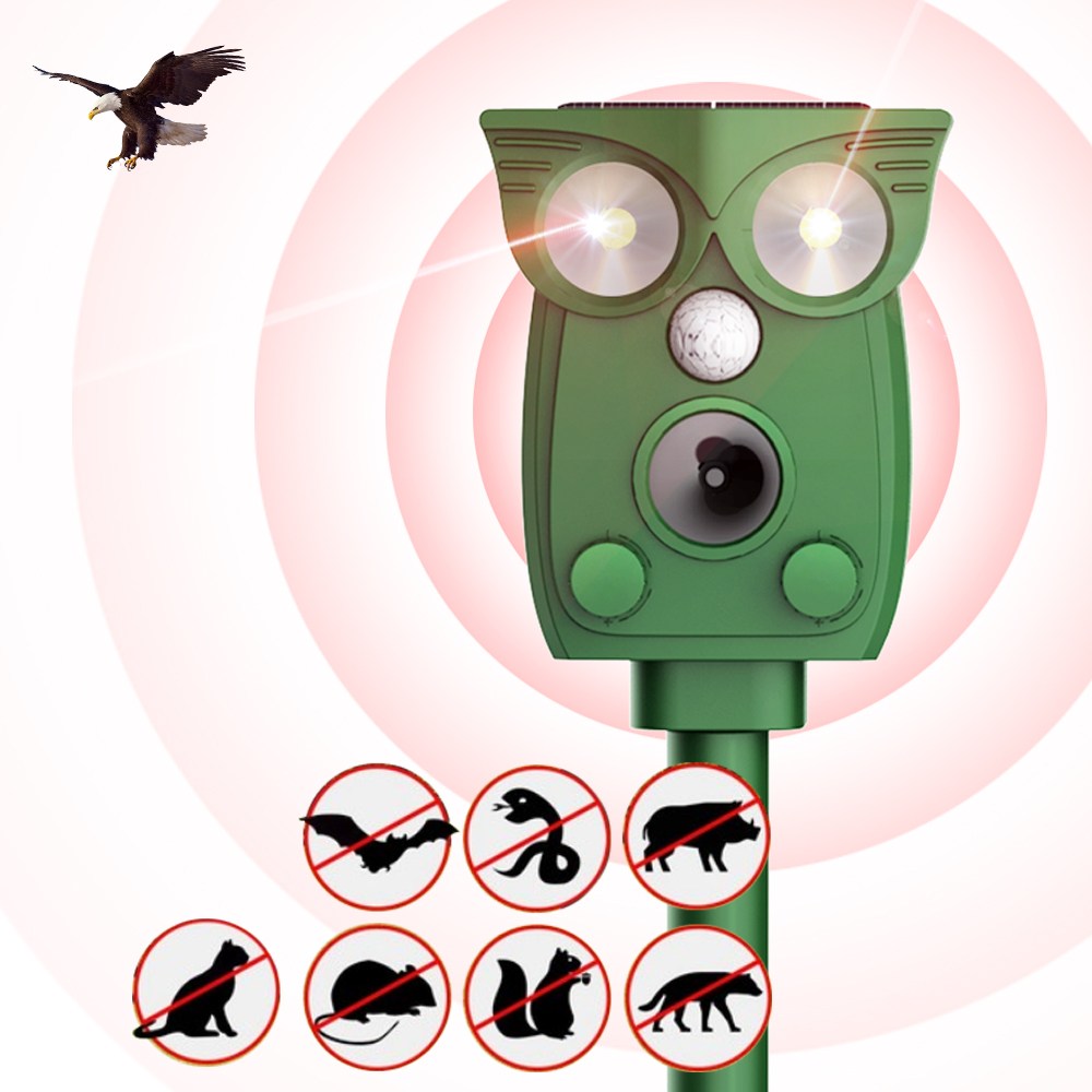 태양광 충전 강력초음파 조류 뱀 쥐 멧돼지 고라니 유해동물 적외선 퇴치기 LED 경보음, Sk-(806) 70,000원