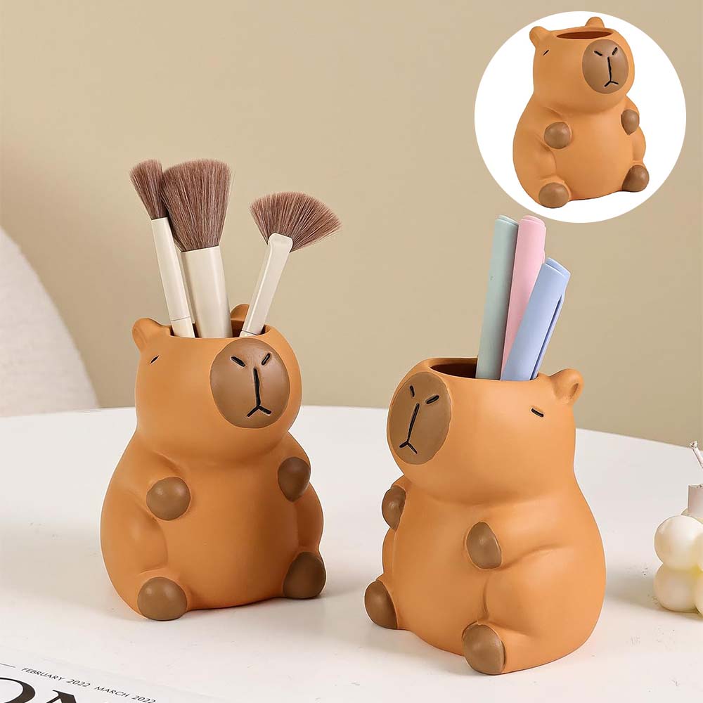 루베이 다용도 귀여운 동물 연필 꽂이 + 책상 정리함 연필/가위/사무실/브러쉬, 1개, A 9,900원