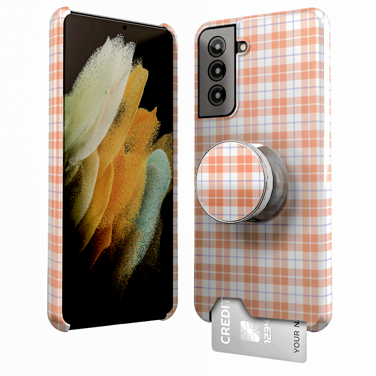 가꼬싶다 체크 아이폰 갤럭시 카드 수납 스마트톡 휴대폰케이스 12,250원