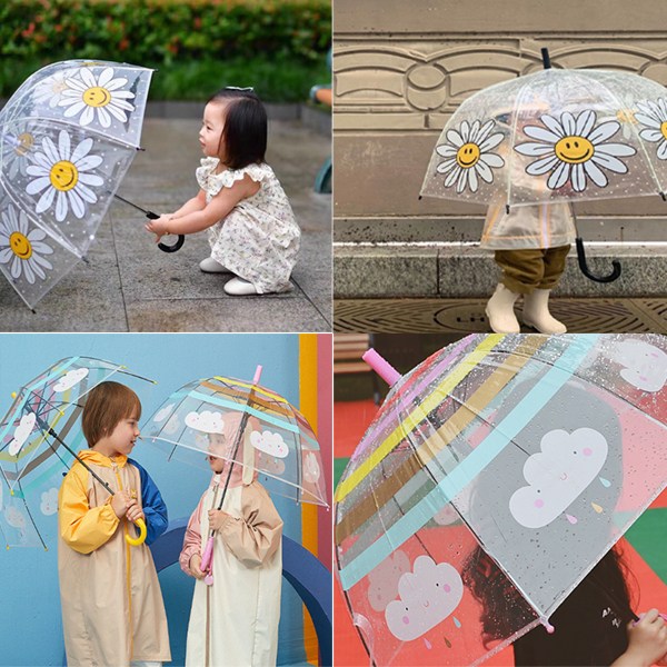 당일출고 KC인증 데이지 아기구름 어린이 투명우산 빠른배송 9,840원