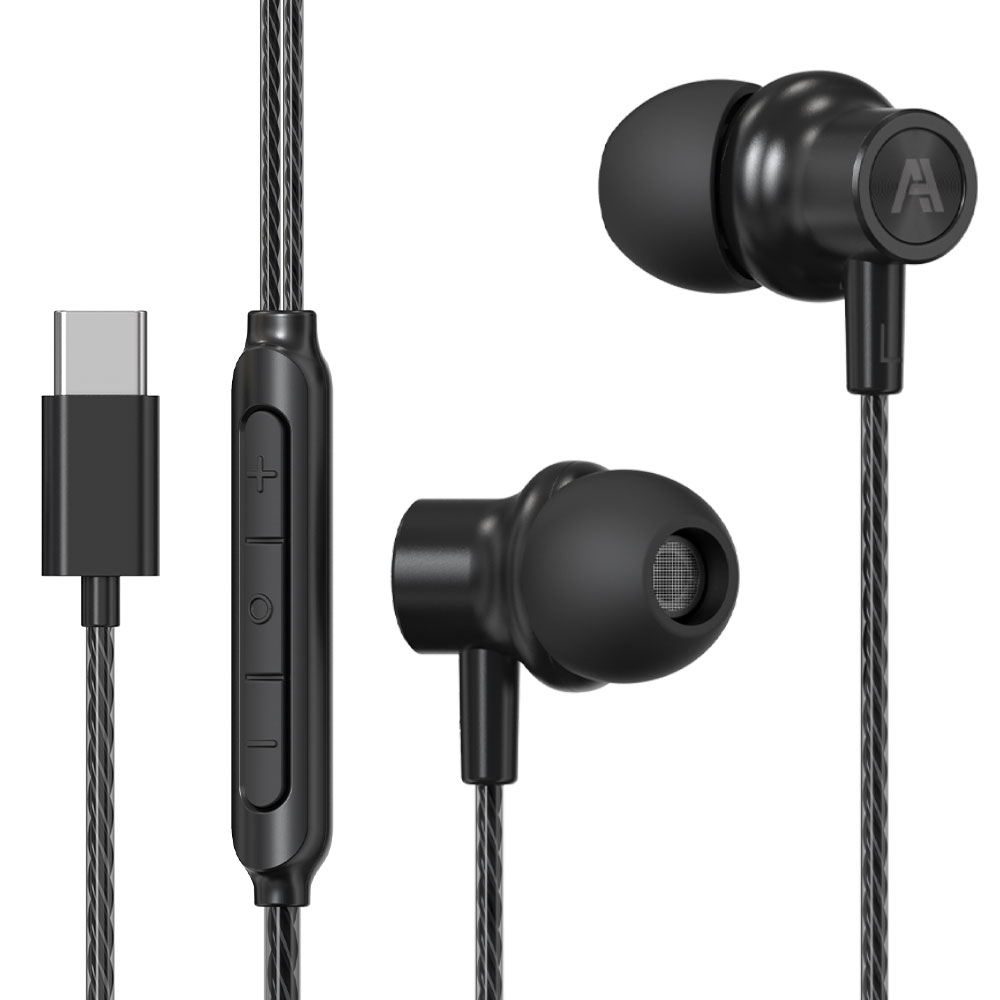 에이투 티타늄 드라이버 C타입 유선이어폰, AT0104, 블랙 24,900원
