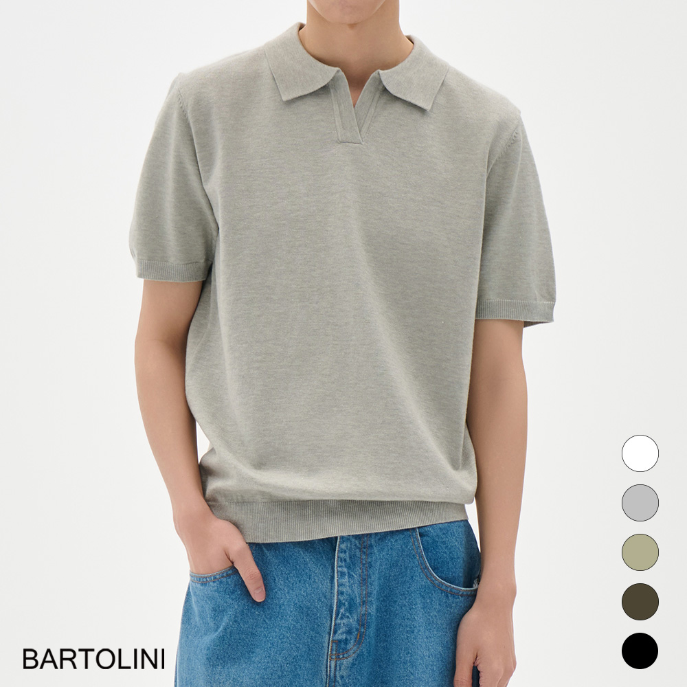 [바톨리니] 남성 봄 여름 니트 카라티 라운드 반팔 티셔츠 3종 컬렉션 32,000원