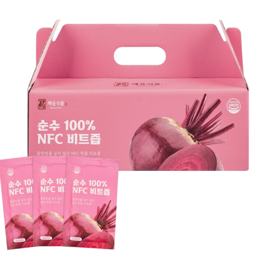 물 한방울 없이 착즙한 국내산 해올 레드 비트즙, 60개, 100ml 41,000원
