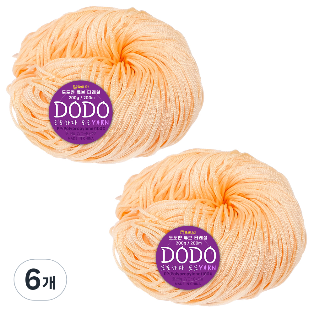 털실나라 도도얀 마크라메 타래실 200g, 22 살구, 6개 28,800원