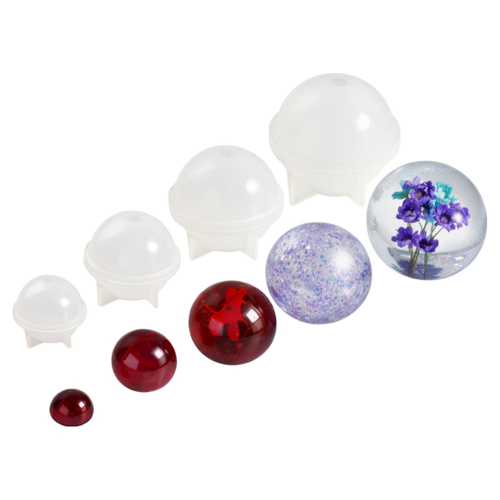 레진 공예 UV 크리스탈 레진 아트 재료 구 우주선 원형 실리콘 몰드, 1개, 원형 4cm 2,340원