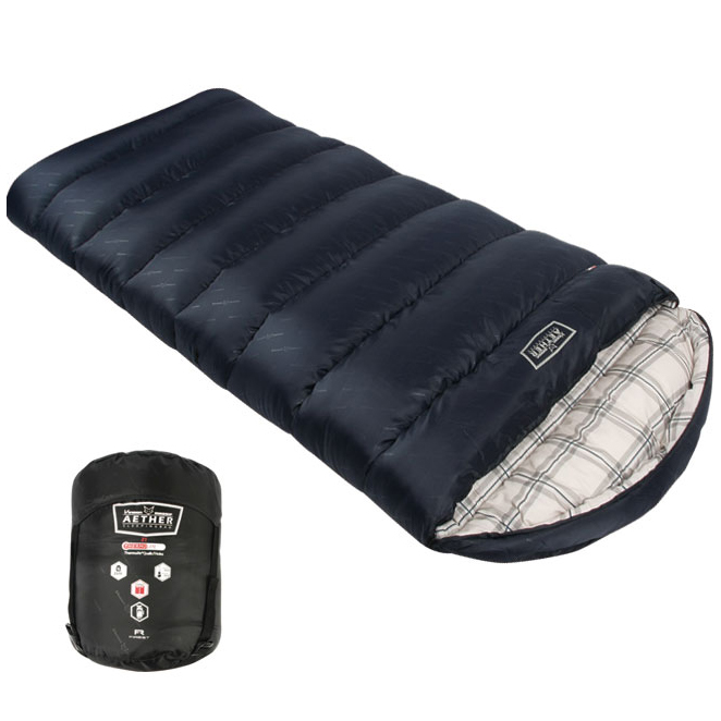 빈슨메시프 캠핑용 침낭 아이테르 210 x 82cm 1인용 머미 2100g, 블루블랙, 1개 71,160원