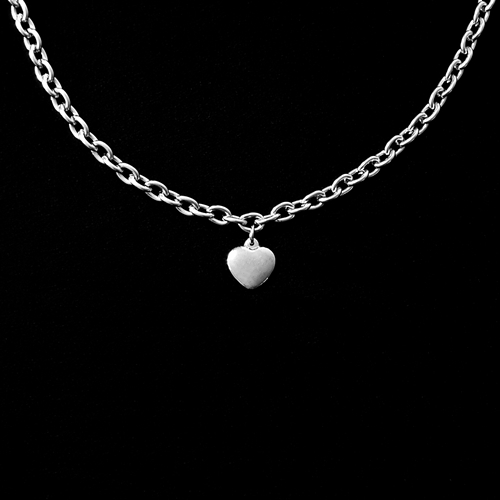 와이티지 style_034 링크 하트 체인목걸이 써지컬스틸 펜던트 빈티지 커플 남자 여자 데일리 17,000원