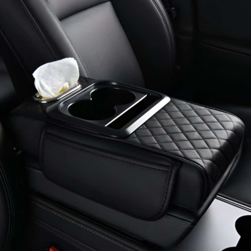 클릭핏 퀵업2 차량용 멀티인 가죽 콘솔쿠션, 블랙, 1개 10,290원