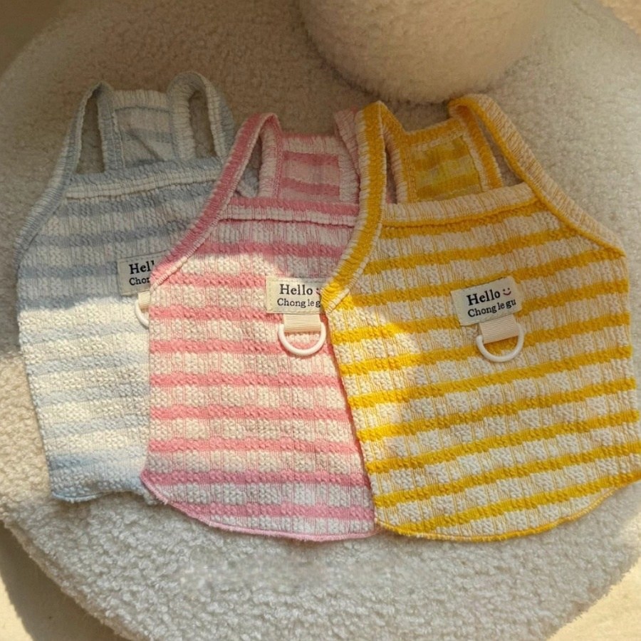 코코스튜디오 고양이 강아지옷 봄 여름 코코 크링클 하네스 나시 티셔츠, 1개, 스카이 7,900원