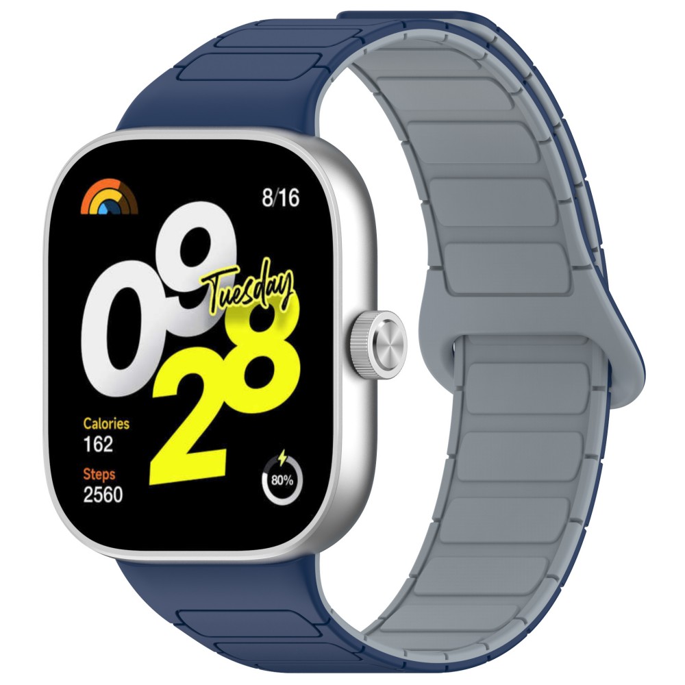 샤오미 워치 8/9 프로/홍미 4/5/6 호환 투톤 실리콘 마그네틱 밴드-일체형 헤드, 커넥터 없이 깔끔, 1개, 1# 미드나잇+그레이 12,800원