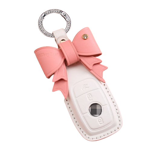 키에티 벤츠 호환 베지터블 가죽 e클래스 스마트 키케이스 키홀더 키커버, 화이트 29,900원