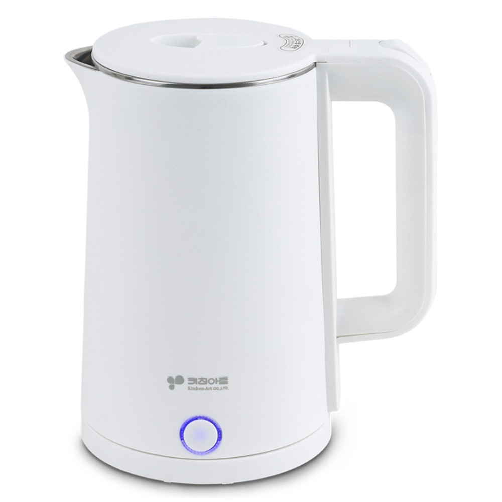 키친아트 허브 SUS304 스텐 이중단열 대용량 원터치 무선 전기주전자, KAEP-D2530(화이트) 18,800원