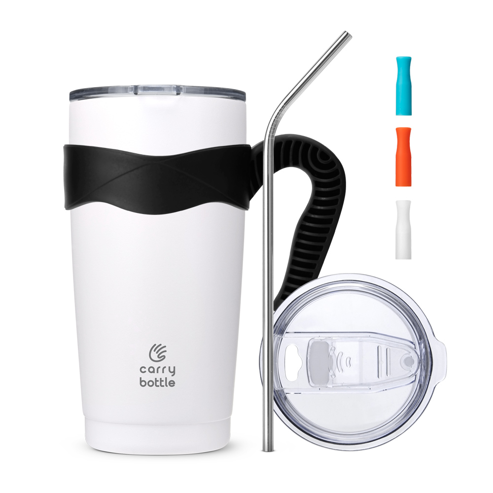 캐리보틀 스탠다드 스테인레스 보온보냉 텀블러 + 전용손잡이 + 스테인레스 빨대 + 마우스 3종 세트 19,200원