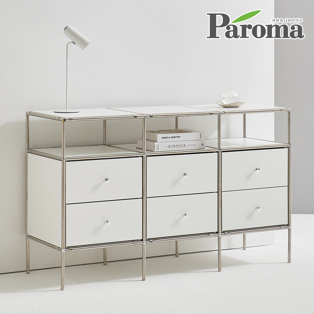 파로마 엘로디 미드센추리 모던 모듈 철제 1200 6단 TV 수납 거실장 389,000원