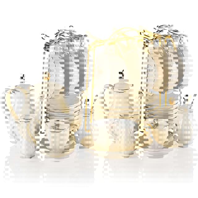 도자기 티 세트/명품 찻잔세트/ 스웨자르 도자기 티 세트, 6인용 영국 (Color-Beige) 171,500원