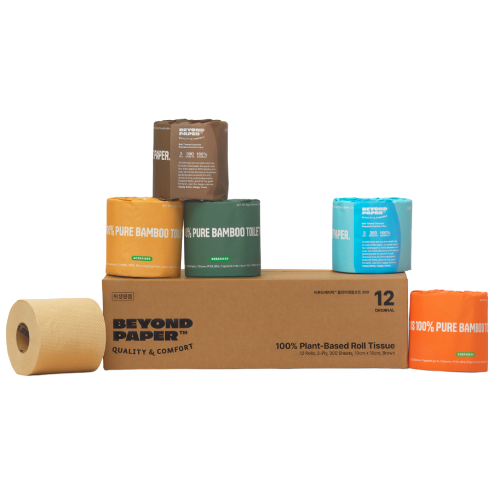 [노브레이너]비욘드페이퍼300 오리지널 - 3겹 롤화장지 친환경 대나무 휴지, 12개입, 1개, 30m 22,900원