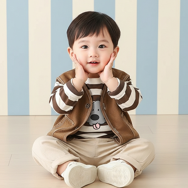 몽실이 데님조끼세트 상하복 유아 아동 외출복 남아 여아 3PCS 상하세트 커플룩 봄 가을 39,900원