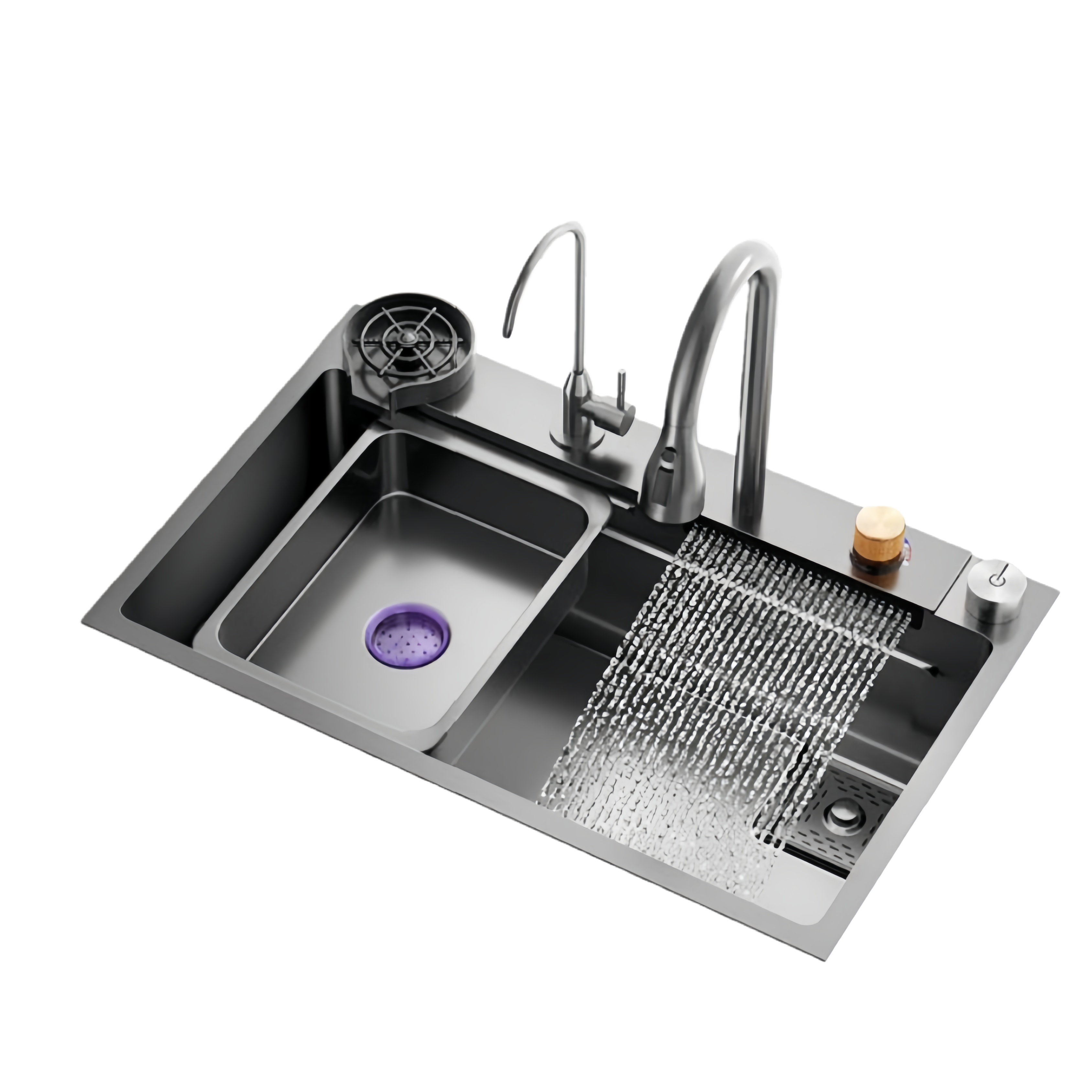 YAPOGI 주방 싱크대 대형 304 스테인리스 사각 싱크볼 교체 리모델링 세트, 1세트 160,000원