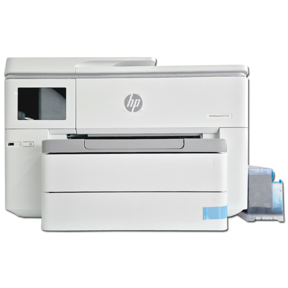 무한잉크 포함 1000ml~2000ml HP 오피스젯 프로 9730 복합기/프린터 최신 무칩버전 양면 무선 A3스캔 A3복사 ( hp7610 hp7612 hp7740 ) 후속 모델 399,800원