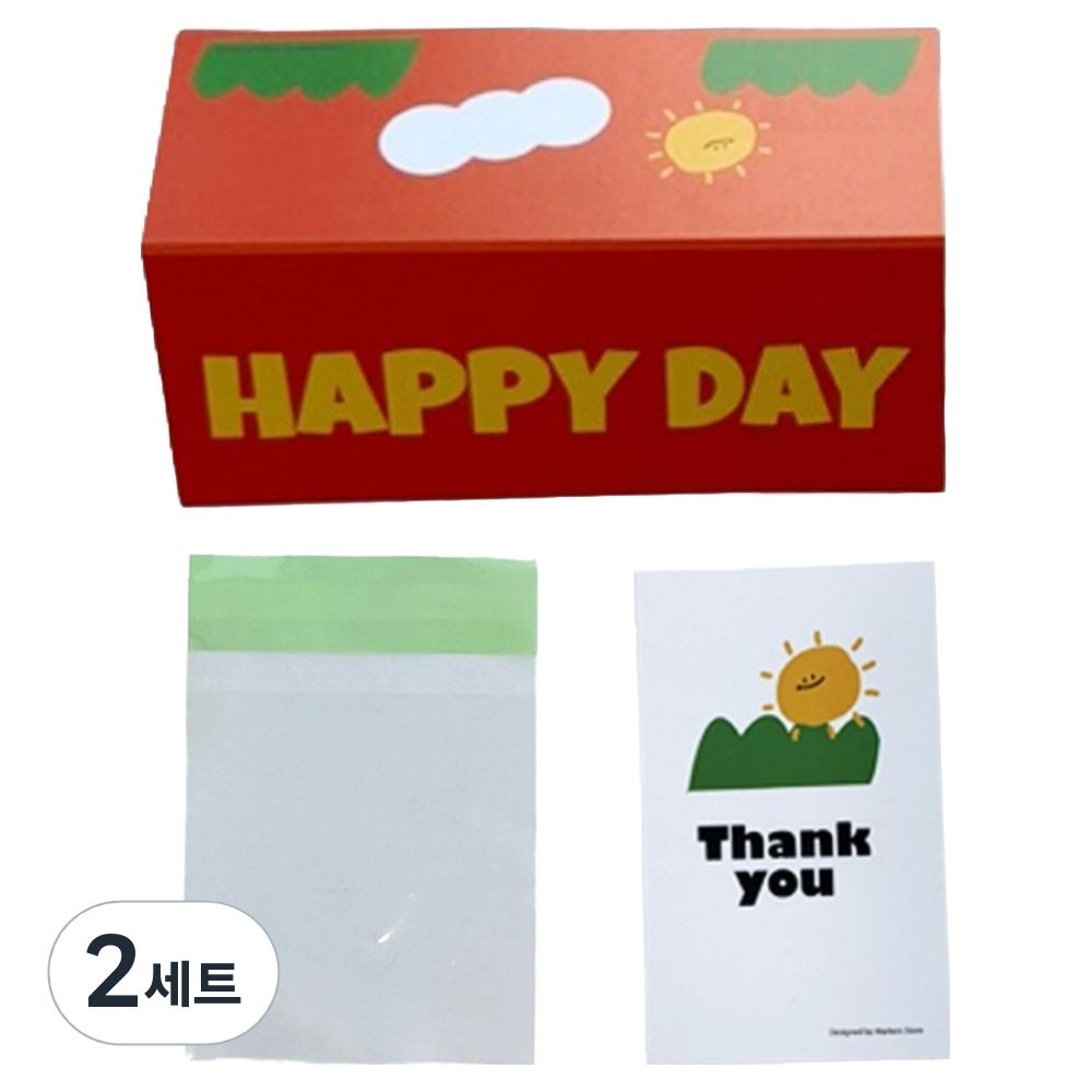 마커스스토어 알록달록 해피데이 헤더택 30p + 포장 소 30p + 카드 30p 세트 26,900원