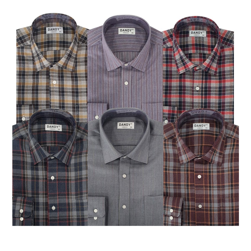 남성 가을 겨울 와이셔츠 일반핏 체크 무지 남자 고급 셔츠 정장 남방 선물 긴팔 도톰한원단 빅사이즈 12,900원