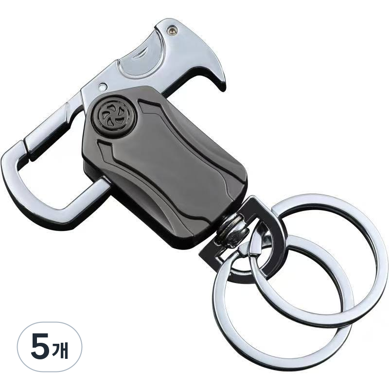 회전식 스트레스 해소 멀티 키링 남성용 튼튼 넥 메탈 키링 병따개 미니공구 자동차 키링, 그레이/55, 5개 105,700원