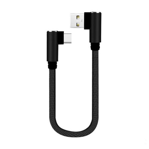 짧은 고속 충전 케이블 25cm, 더블 엘보 90 도 USB C 마이크로 USB 데이터 케이블, 모든 스마트 폰용, 아이폰용 c타입 11,550원