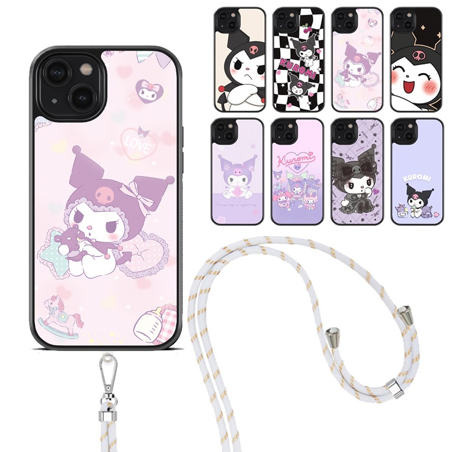 산리오 쿠로미 스트랩 케이스 아이폰5 아이폰6 아이폰7 아이폰8 아이폰SE2 아이폰SE3 X XR XS MAX 16,900원