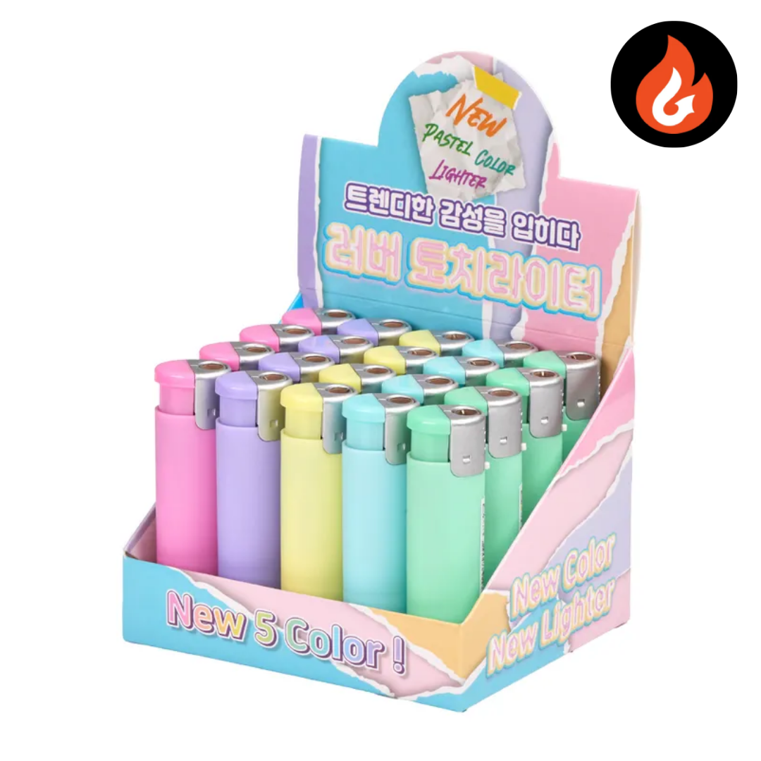 편의점 판매용 국내개발 파스텔 터보라이터 러버토치 라이터, 20개 17,900원