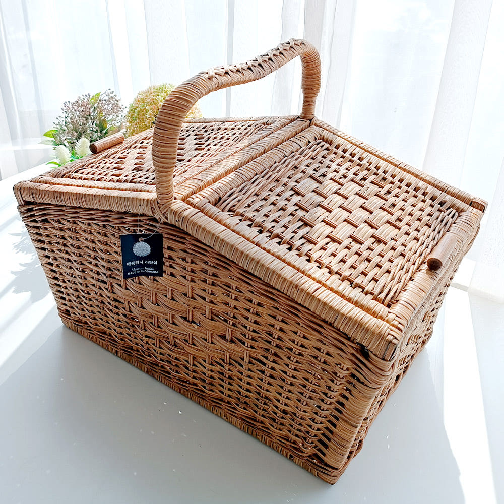 메종인다라탄샵 클래식 등나무 라탄 피크닉 바구니 N033L 33,650원