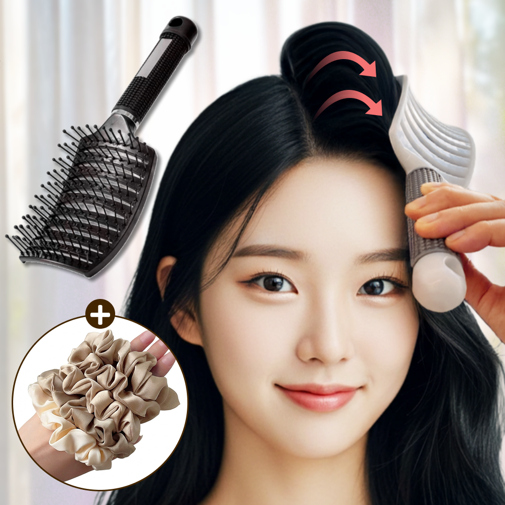 멜리 뿌리가 살아나는 볼륨업 헤어 브러쉬 빗 드라이빗, 1개, T008B (블랙) 20,990원