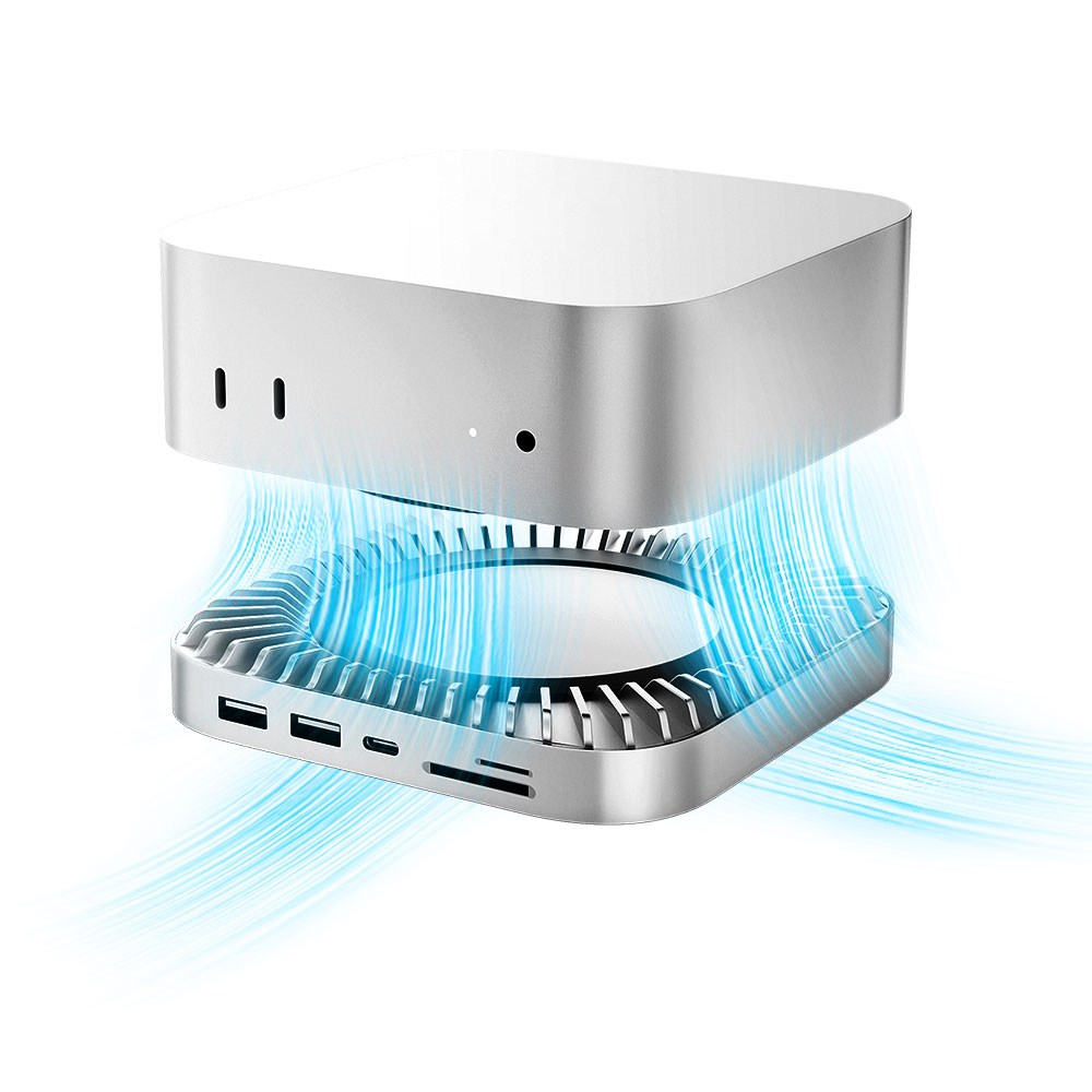 MOVESPEED DK5A1 USB C 도킹 스테이션 NVMe SSD 확장 4K HDMI 10Gbps SD TF 카드리더기 3.5mm 오디오 Mac mini M4 M4 Pro 호환, 은색, 1개 99,000원