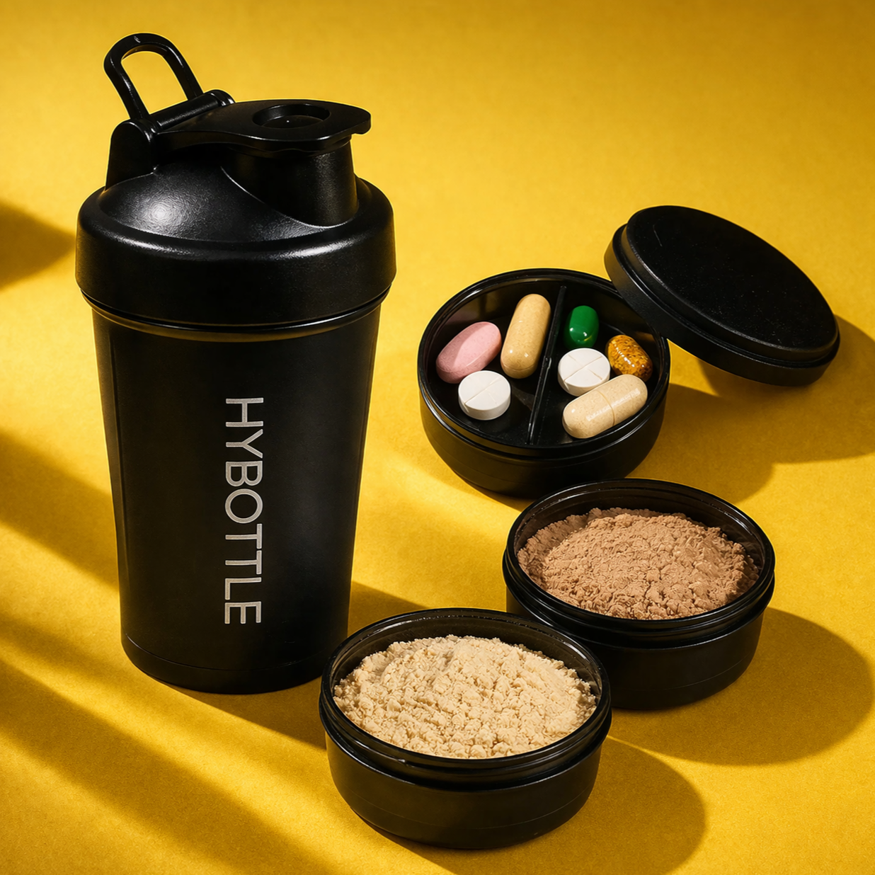 하이보틀 원터치 컨테이너 쉐이커 보틀 물통, 블랙, 1개, 850ml 14,900원