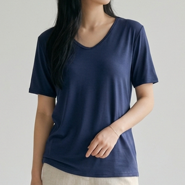 리얼슬로우 여성용 이브 브이넥 반팔 티셔츠 12,800원