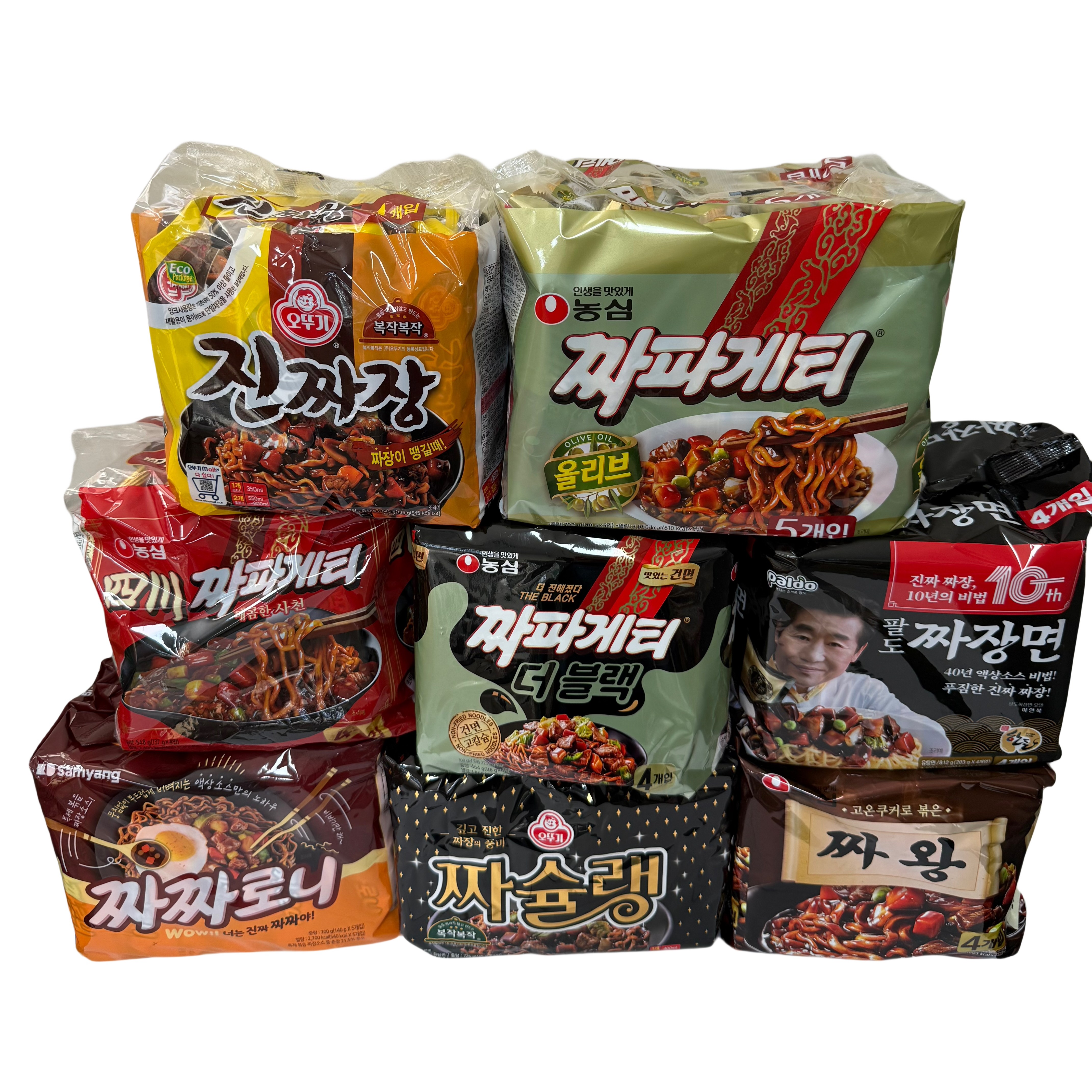 (장우) 인기 봉지라면 짜장라면 8종 농심짜파게티+농심더블랙짜파게티+농심사천짜파게티+농심짜왕+오뚜기짜슐랭+오뚜기진짜장+삼양짜자로니+팔도 짜짱면, 35개 46,900원