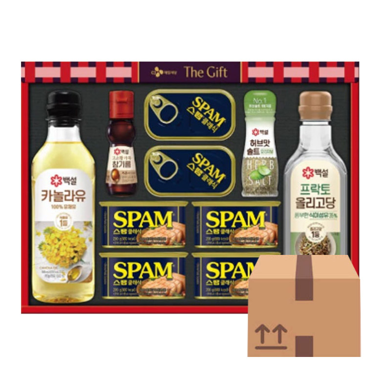 CJ 특별한선택B호 선물세트 1박스(4입) 스팸 카놀라유 식용유 복합 설 추석 명절 선물 114,000원